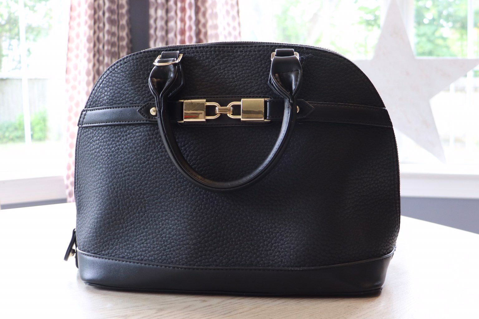 BLACK PEBBLE LEATHER SATCHEL NWOT