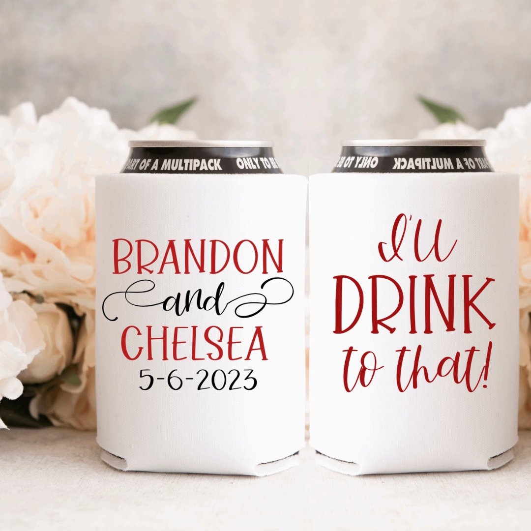 50 personalized can koozies