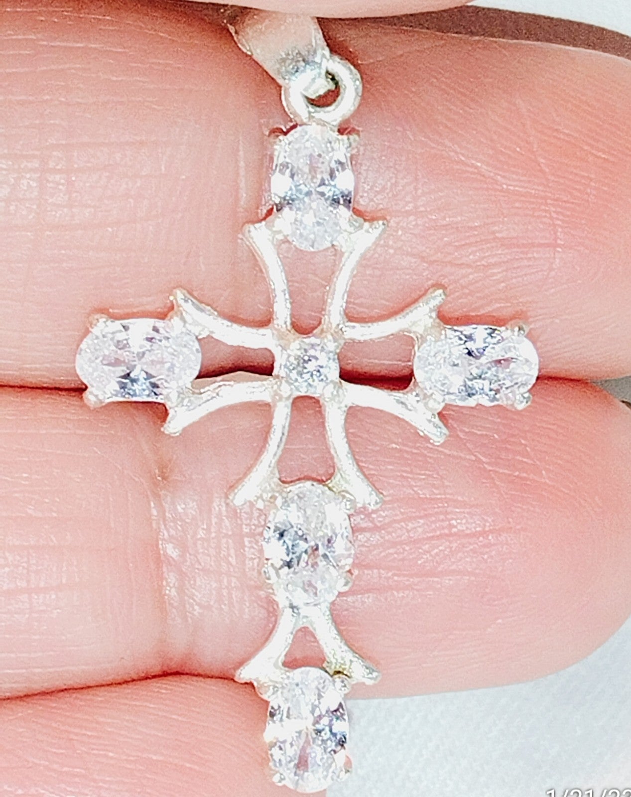Stamped 925 Cross pendant