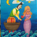 Original acrylic mermaid drama painting
