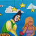 Original acrylic mermaid drama painting