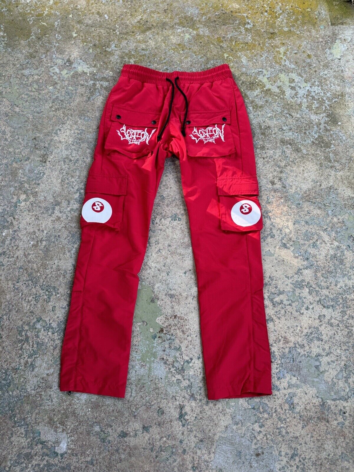 RARE Section 8 Cargo Jogger Pants Blue