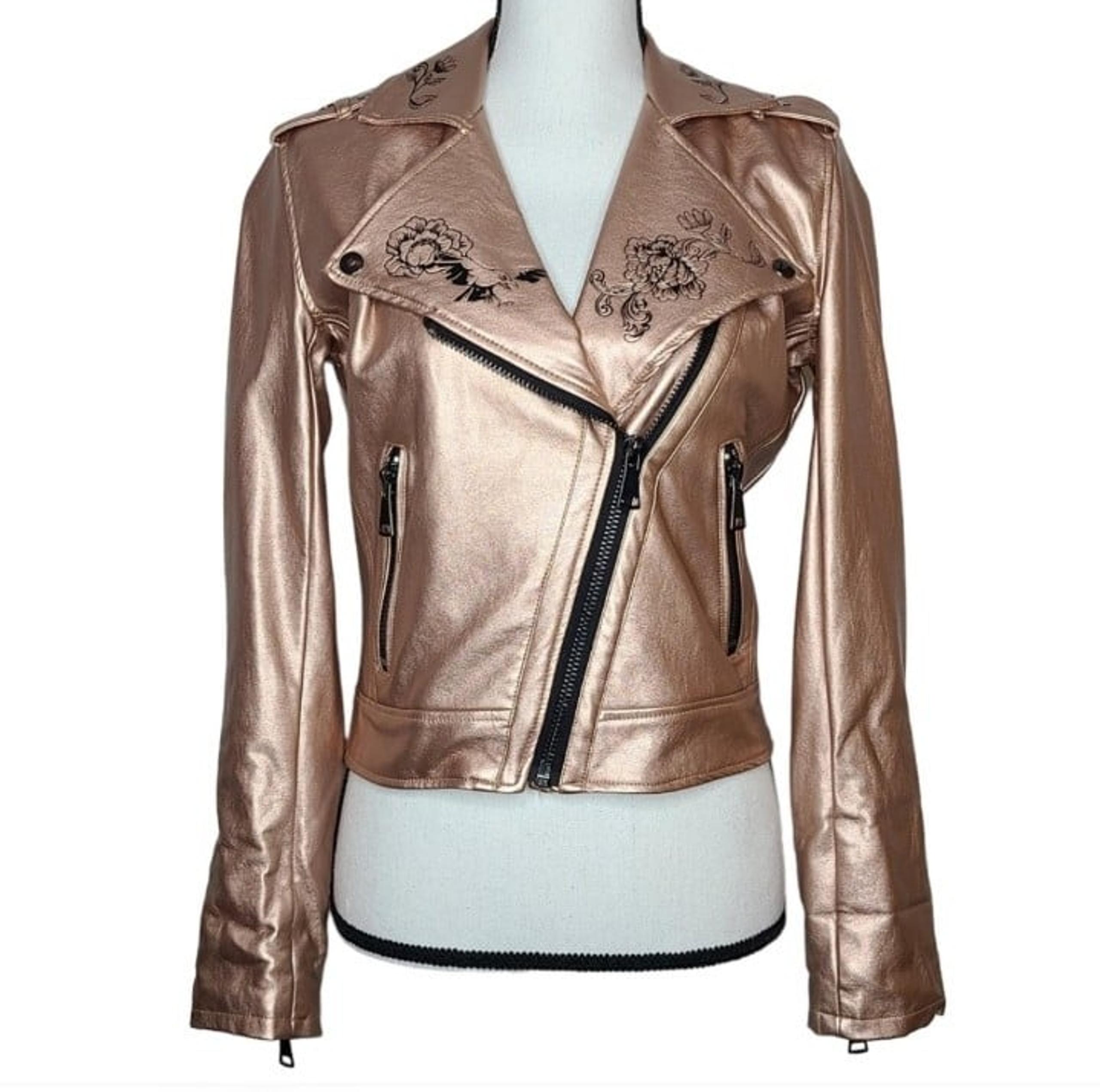 Disney Store Japan Maleficent Faux Leather Moto Biker Jacket Extra Small