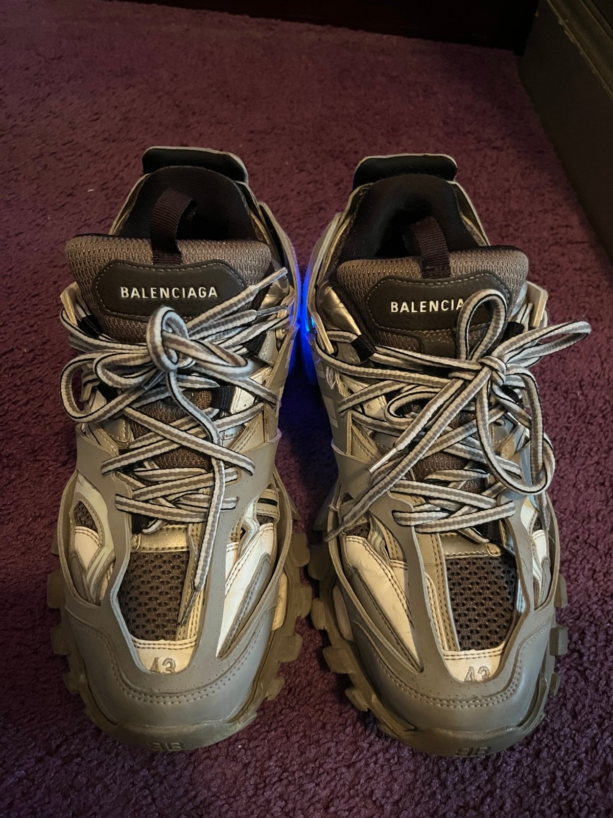 Balenciaga track led grey size 10 used
