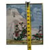 Finished Framed Needlepoint Church Flowers Vintage Golden Frame
