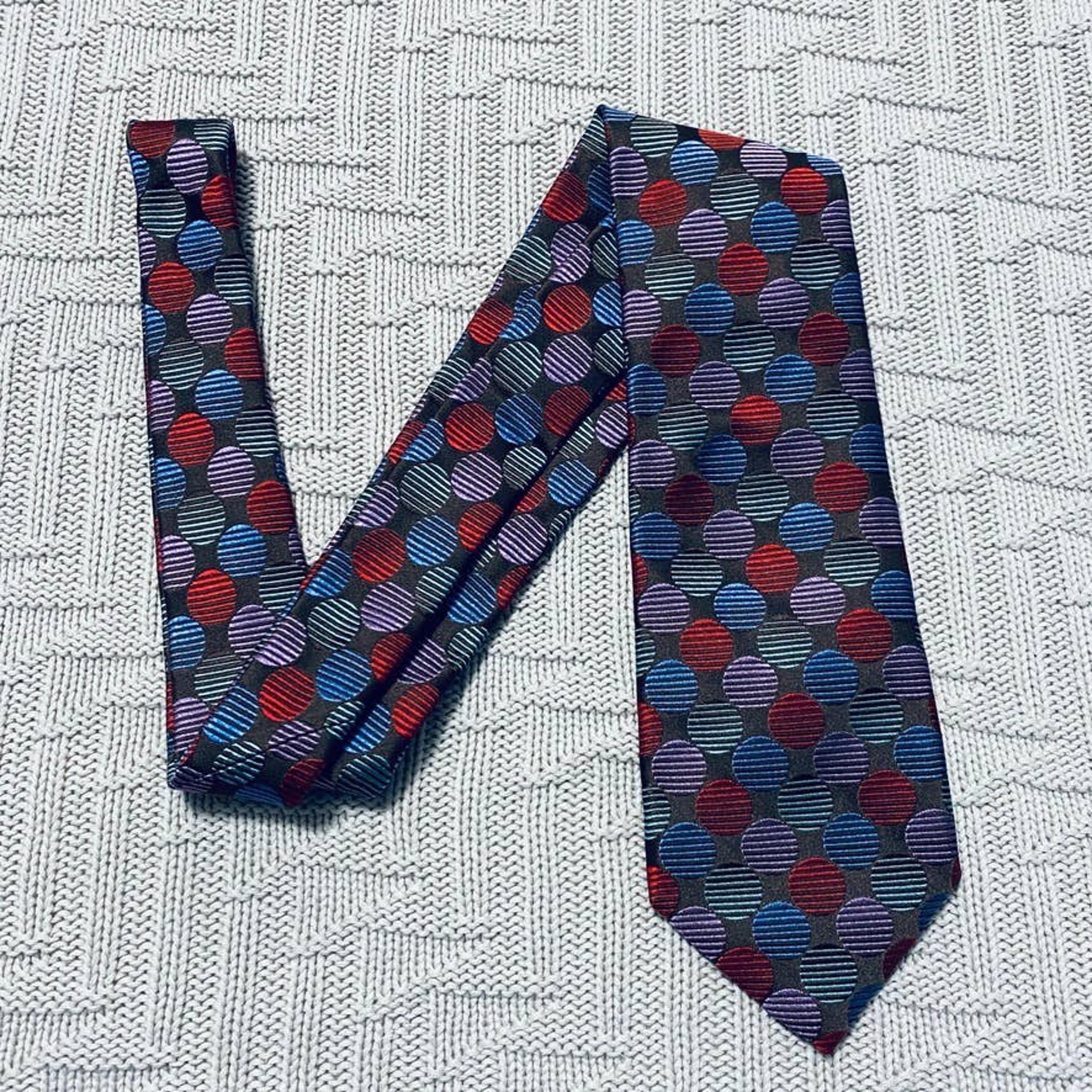 Barneys New York silk polka dot tie