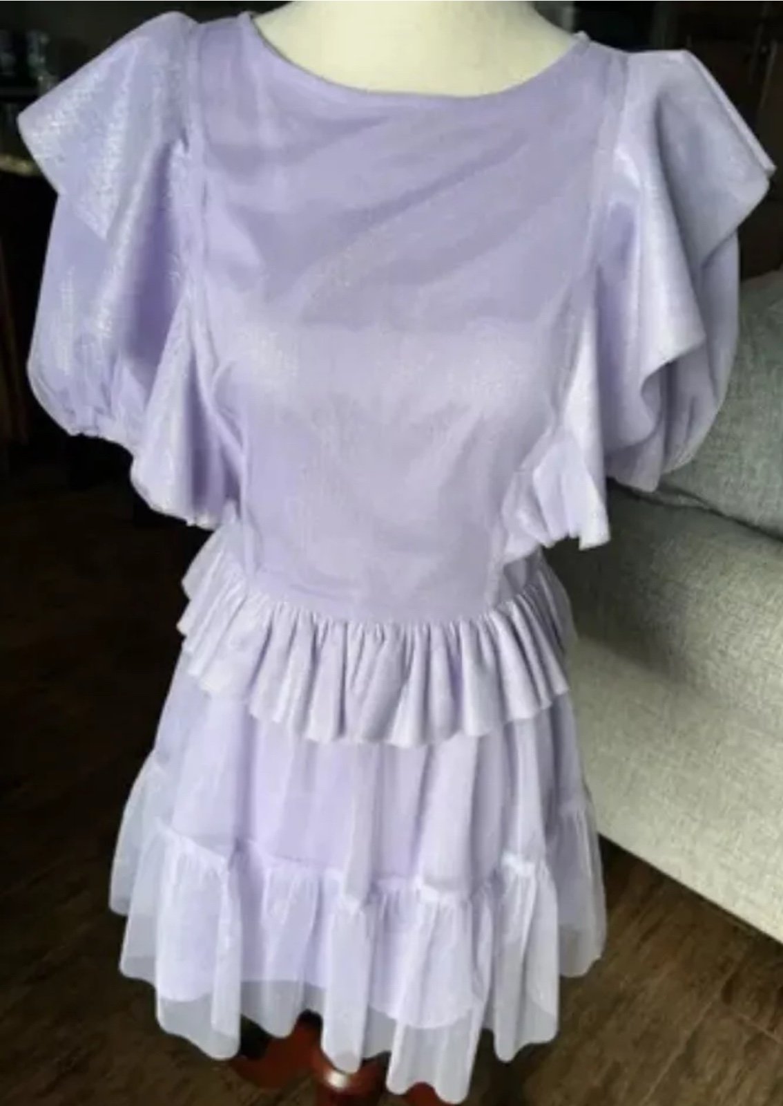 Queen Of Sparkles Lavender Tulle Apron Dress 2XL