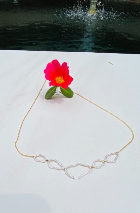 14K Yellow Gold & Diamond Necklace