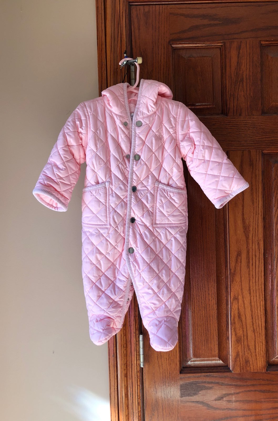 Ralph Lauren Quilted Snowsuit Pink 6m