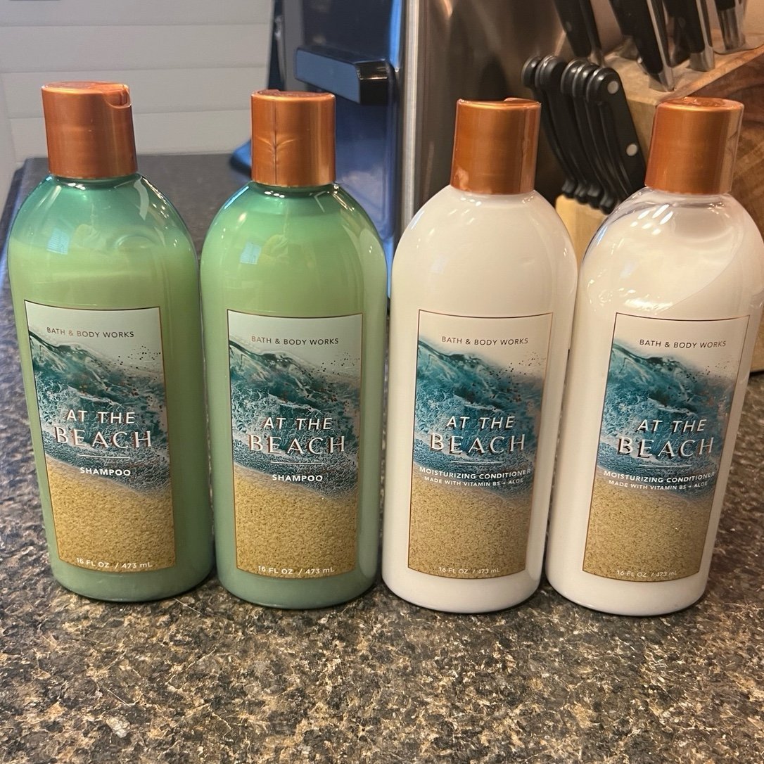 2 Sets Bath & Body Works At The Beach Shampoo Conditioner
