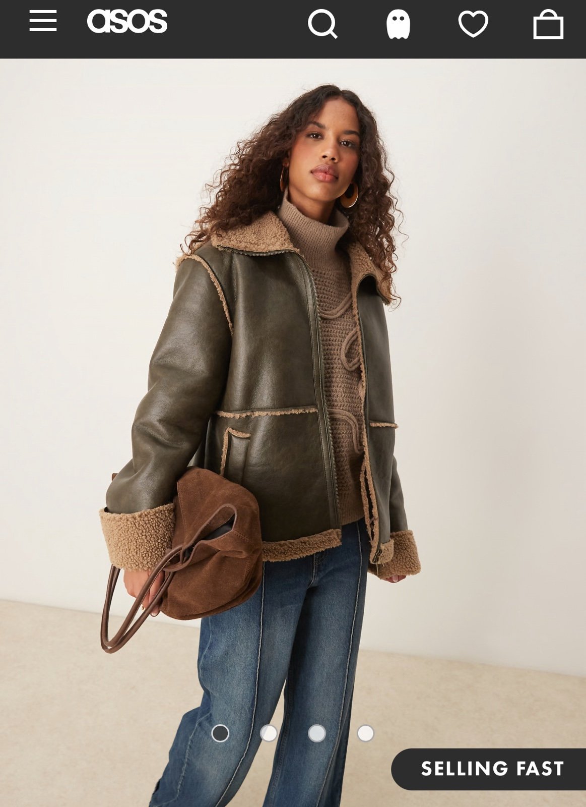 Faux leather coat