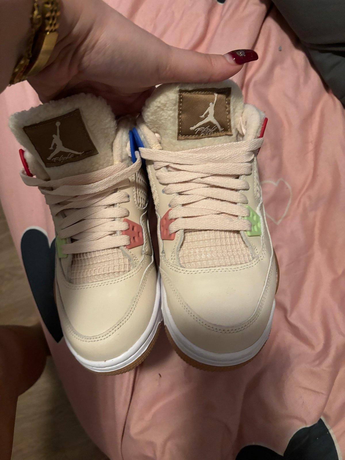 Jordan retros with fur