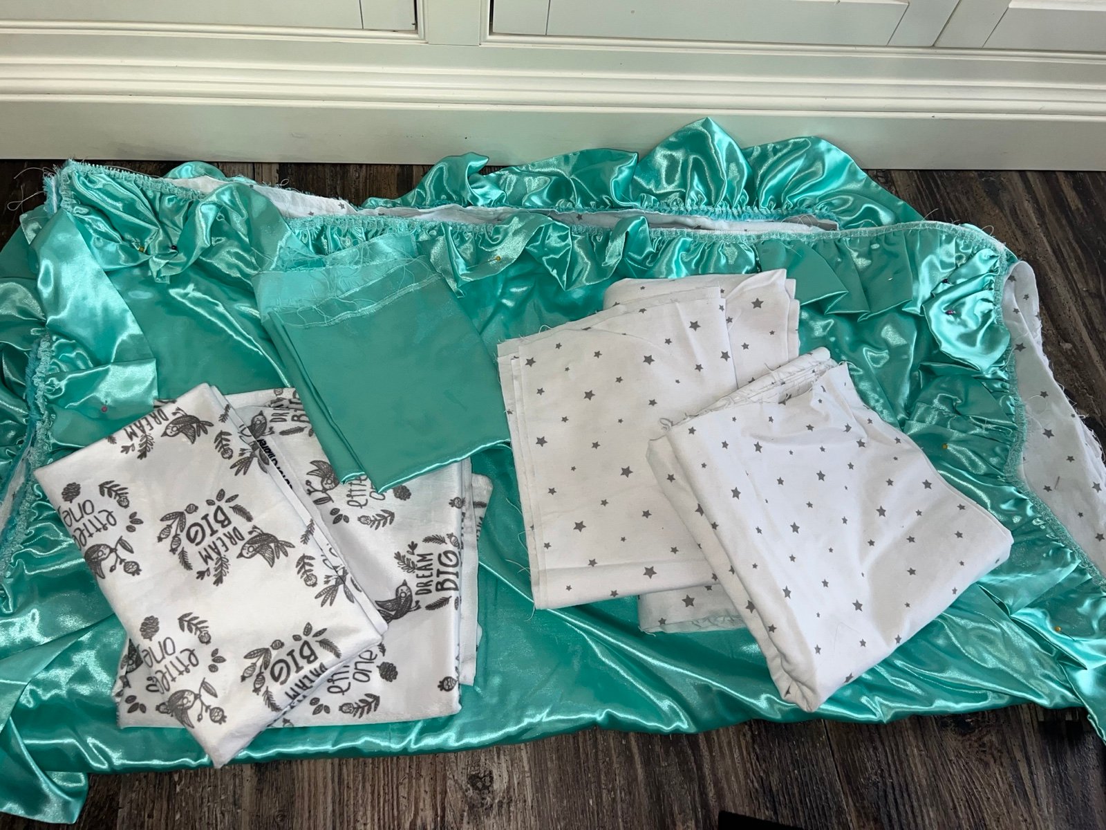 Custom baby blanket fabric sewing crafts lot 8 yards