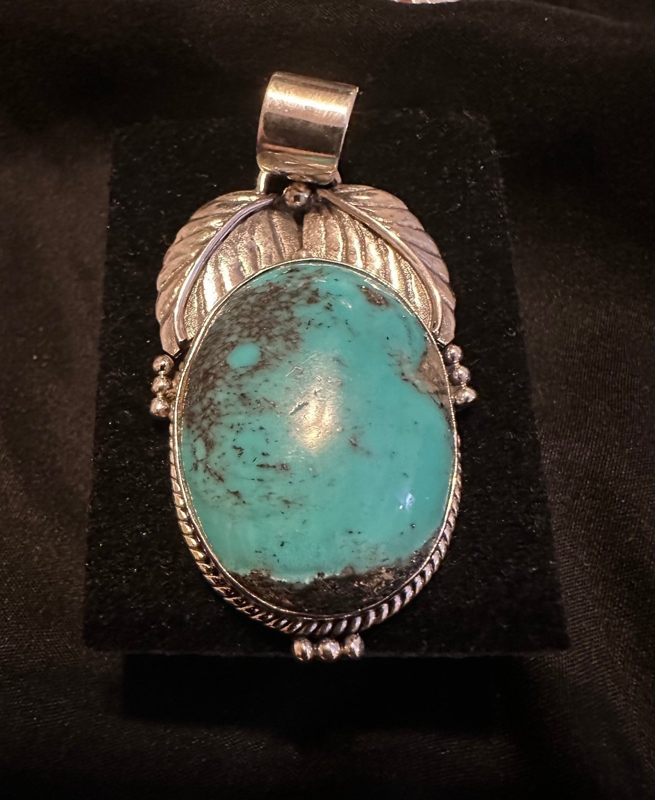 Sterling Silver Natural Turquoise Pendant