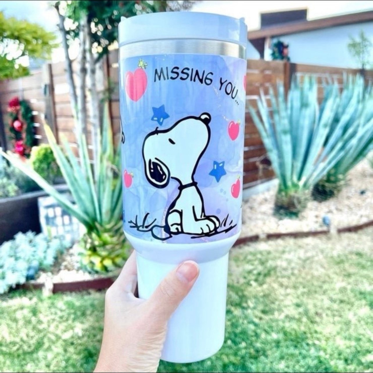 Peanuts Snoopy friends Christmas Brand new 40 oz TUMBLER double wall stainless t