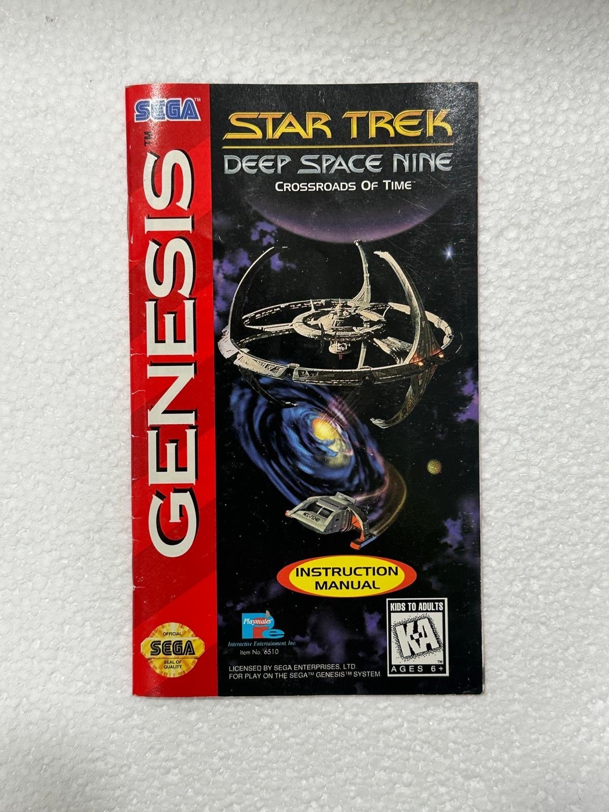 Star Trek Deep Space Nine Crossroads of Time SEGA 1995 Manual Only