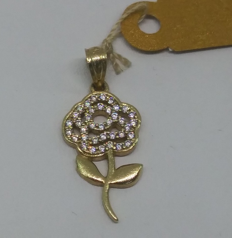 14k gold flower pendant