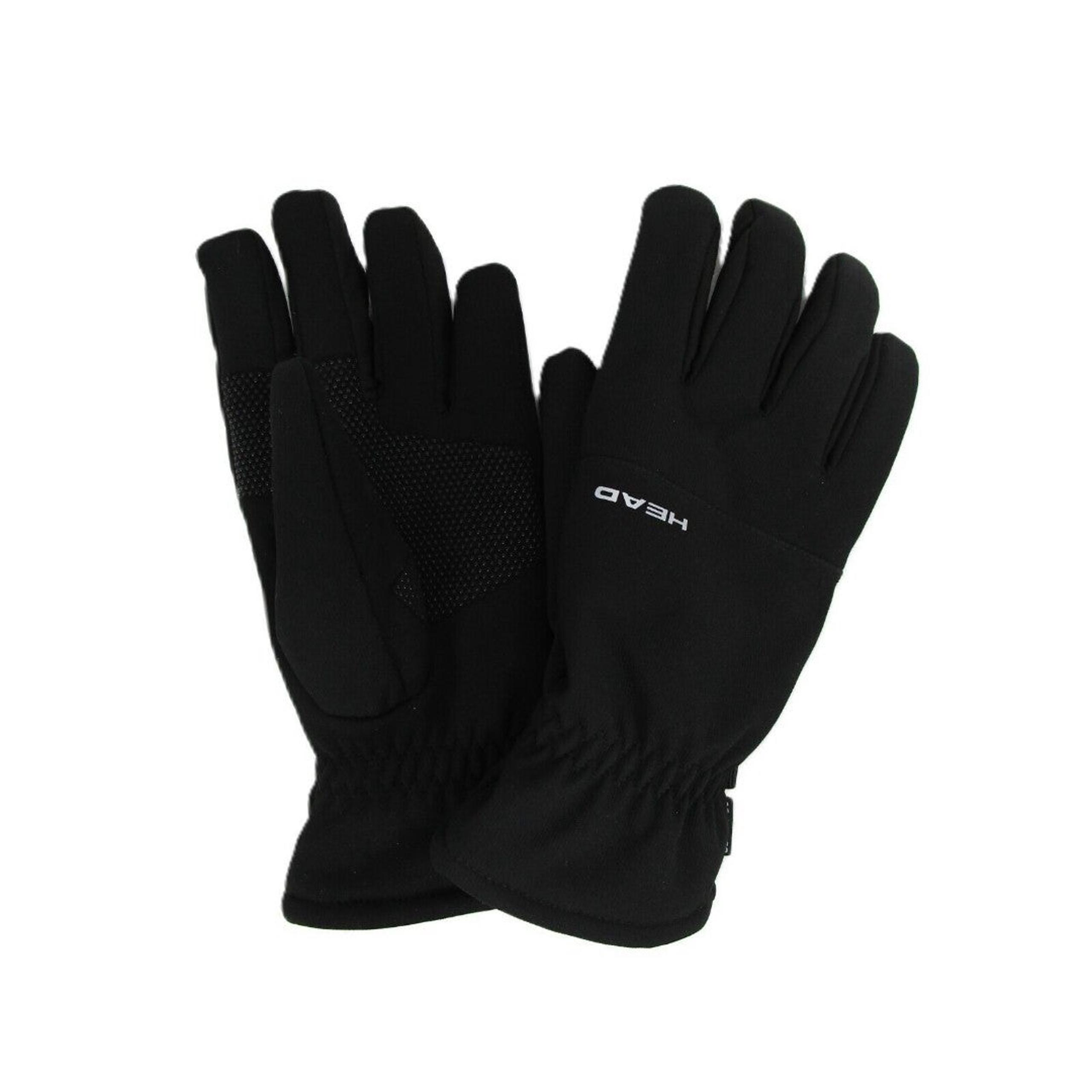HEAD Waterproof Hybrid Mens Black Gloves Touchscreen Friendly & Faux Fur Lined
