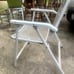 Vintage wrought iron folding chair white