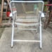 Vintage wrought iron folding chair white
