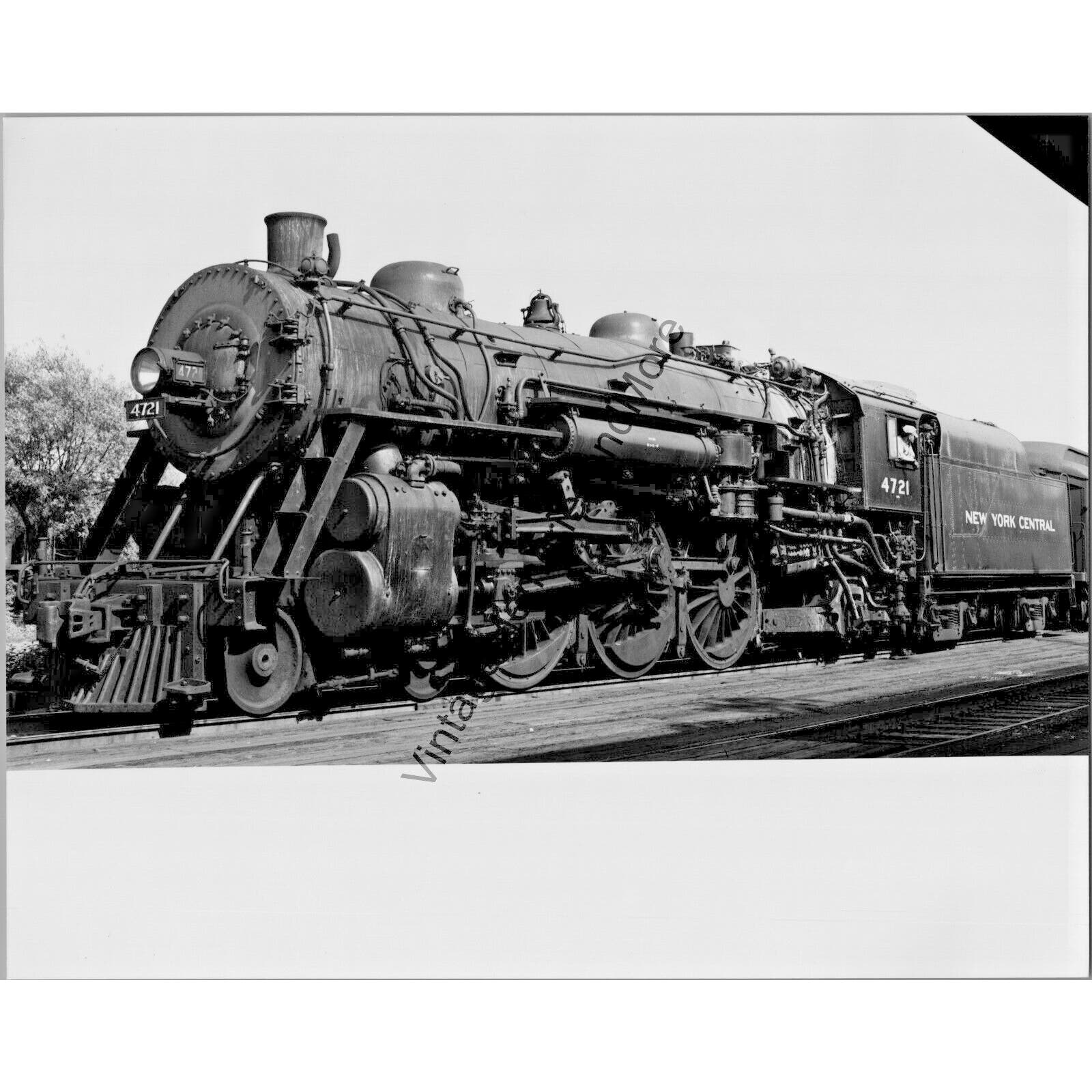 VTG 1947 New York Central 4721 Steam Locomotive Chicago, ILL Real Photo T1-57