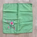 Vintage Chinese Green Silk Hand Embroidered Flowers Pillow Sham Cover 15”
