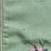Vintage Chinese Green Silk Hand Embroidered Flowers Pillow Sham Cover 15”