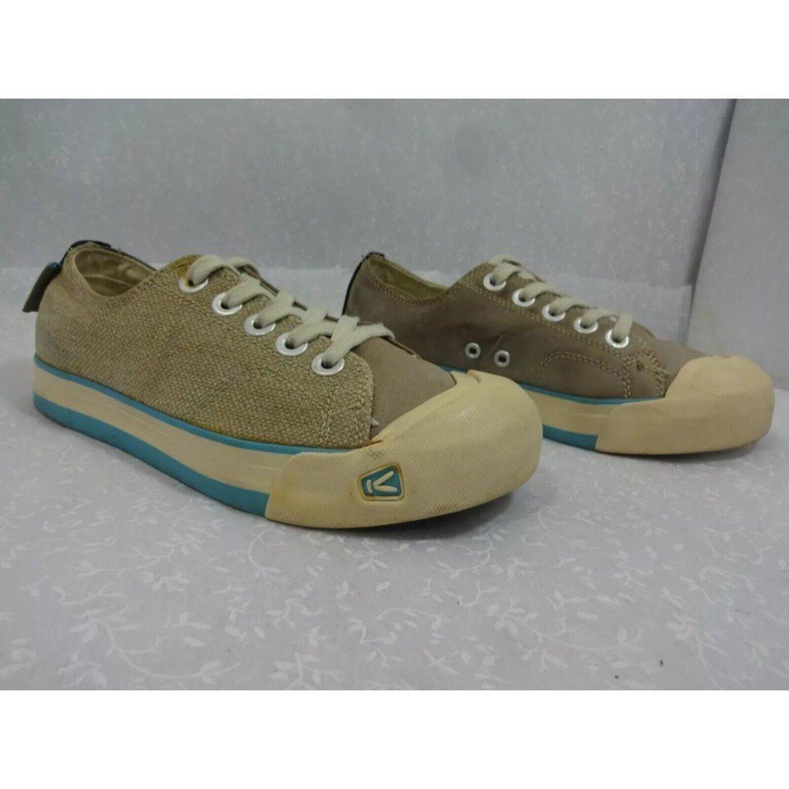 Keen Womens Size 6 US Tan Fabric Lace Up Low Top Sneaker Shoes 5239-STBD