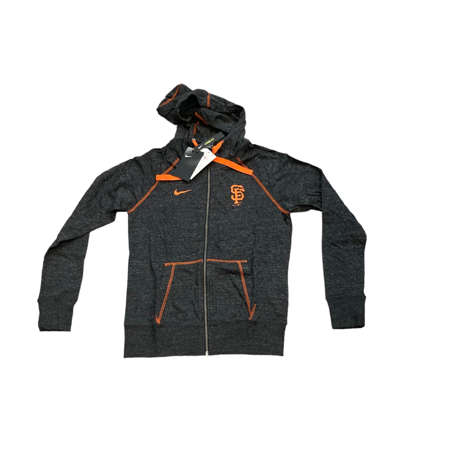 San Francisco Giants Nike Women’s Zip Up Gym Vintage Hoodie Sweatshirt Small