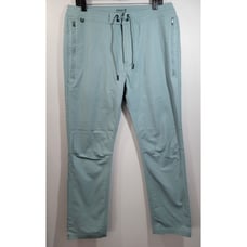 Roark Layover 2.0 Pants Men's 34 Stone Blue Drawstring Zipper Stretch