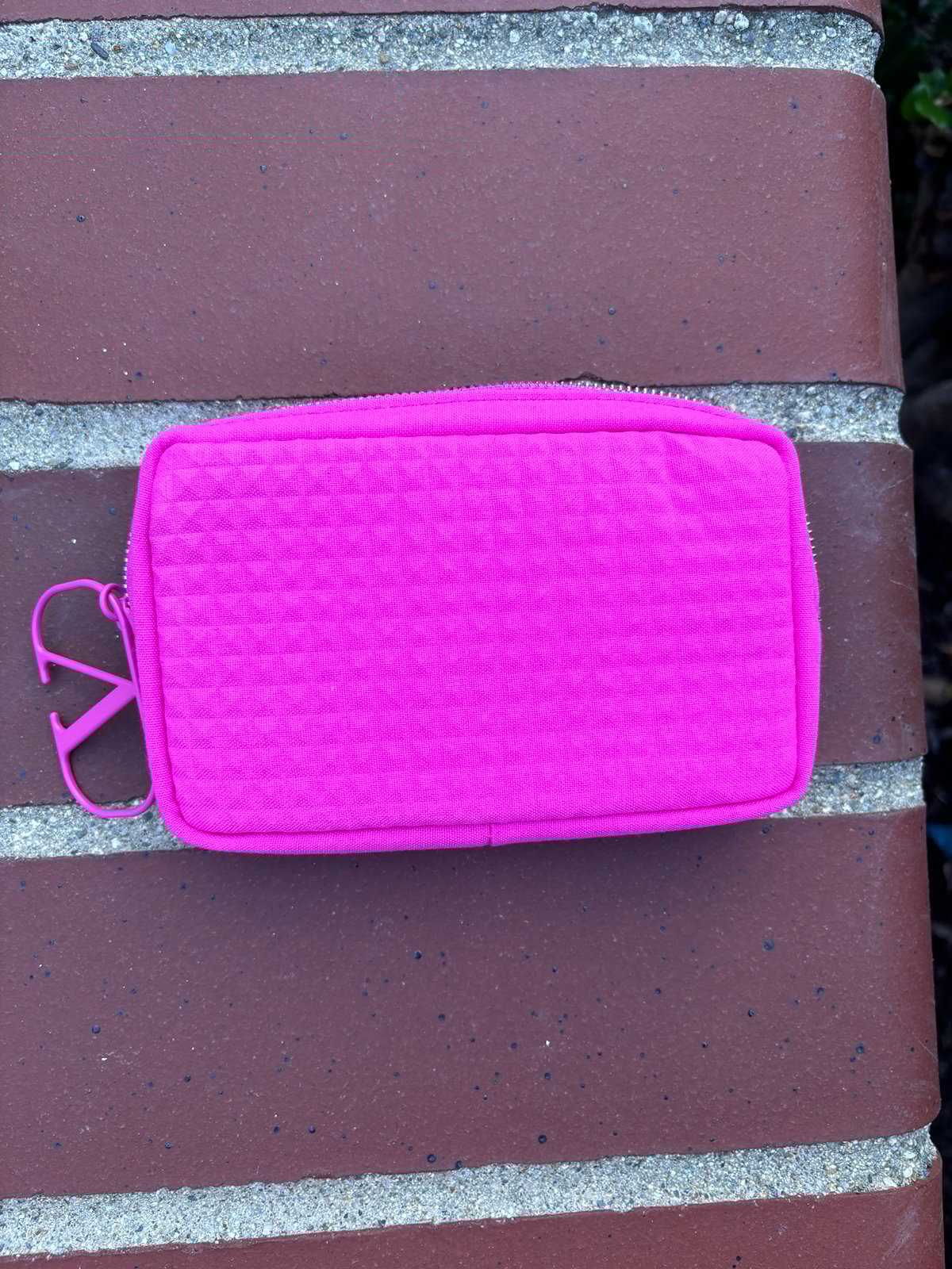 Valentino Vibrant Pink Quilted Pouch