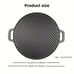 12.75 Thickened Cast Iron Round Reversible Grill Pan