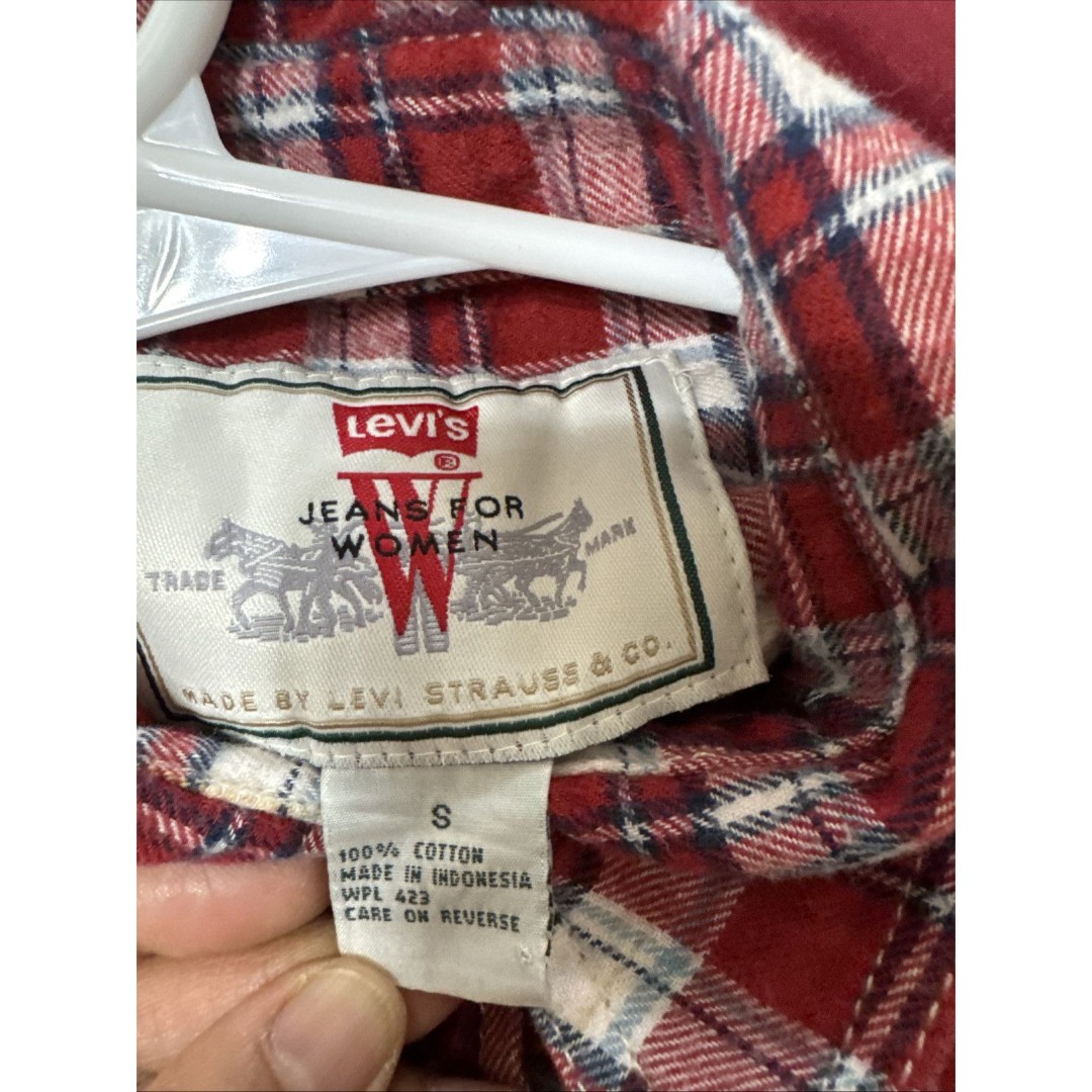 VTG Levi's Jeans For Women's Red Flannel Western Boho Big W Collection Shirt S