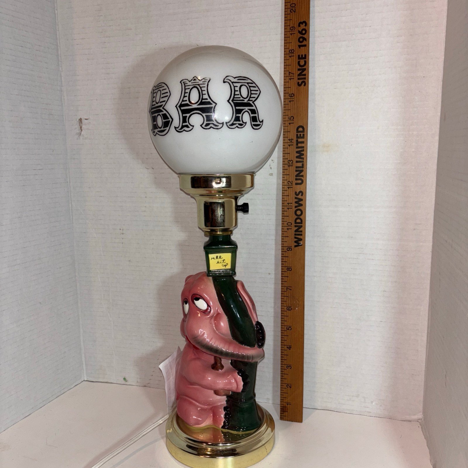 Pink Elephant vintage lamp BAR