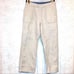 Ecru Linen Cotton Blend Tan Chambray Lined Crop Pants Size Large