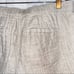 Ecru Linen Cotton Blend Tan Chambray Lined Crop Pants Size Large