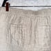 Ecru Linen Cotton Blend Tan Chambray Lined Crop Pants Size Large