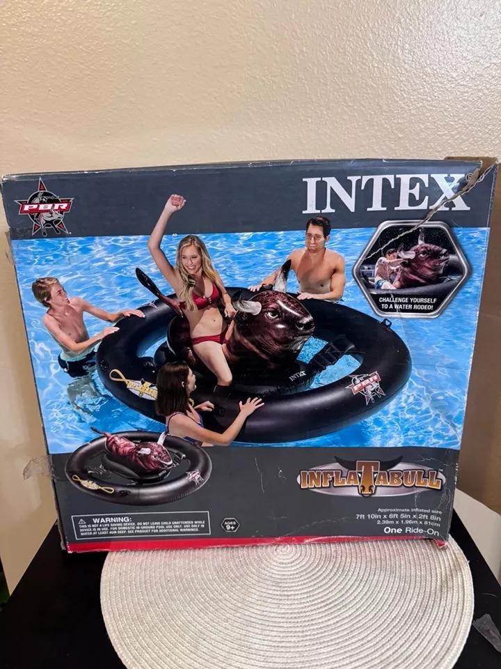 NEW! Intex InflataBull Inflatable Pool Float PBR Water Rodeo Bull Ride-On