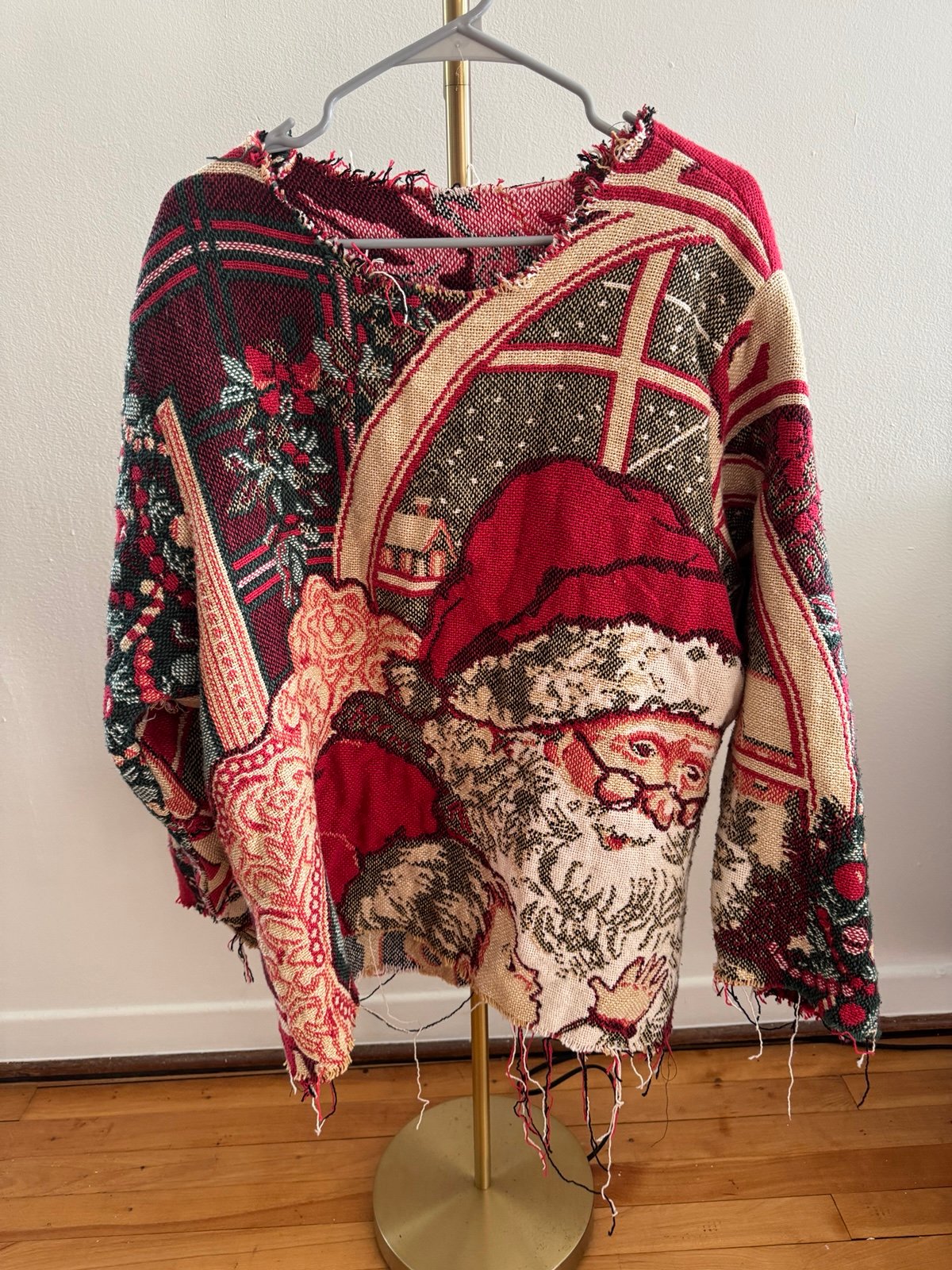 Handmade Christmas Tapestry Crewneck
