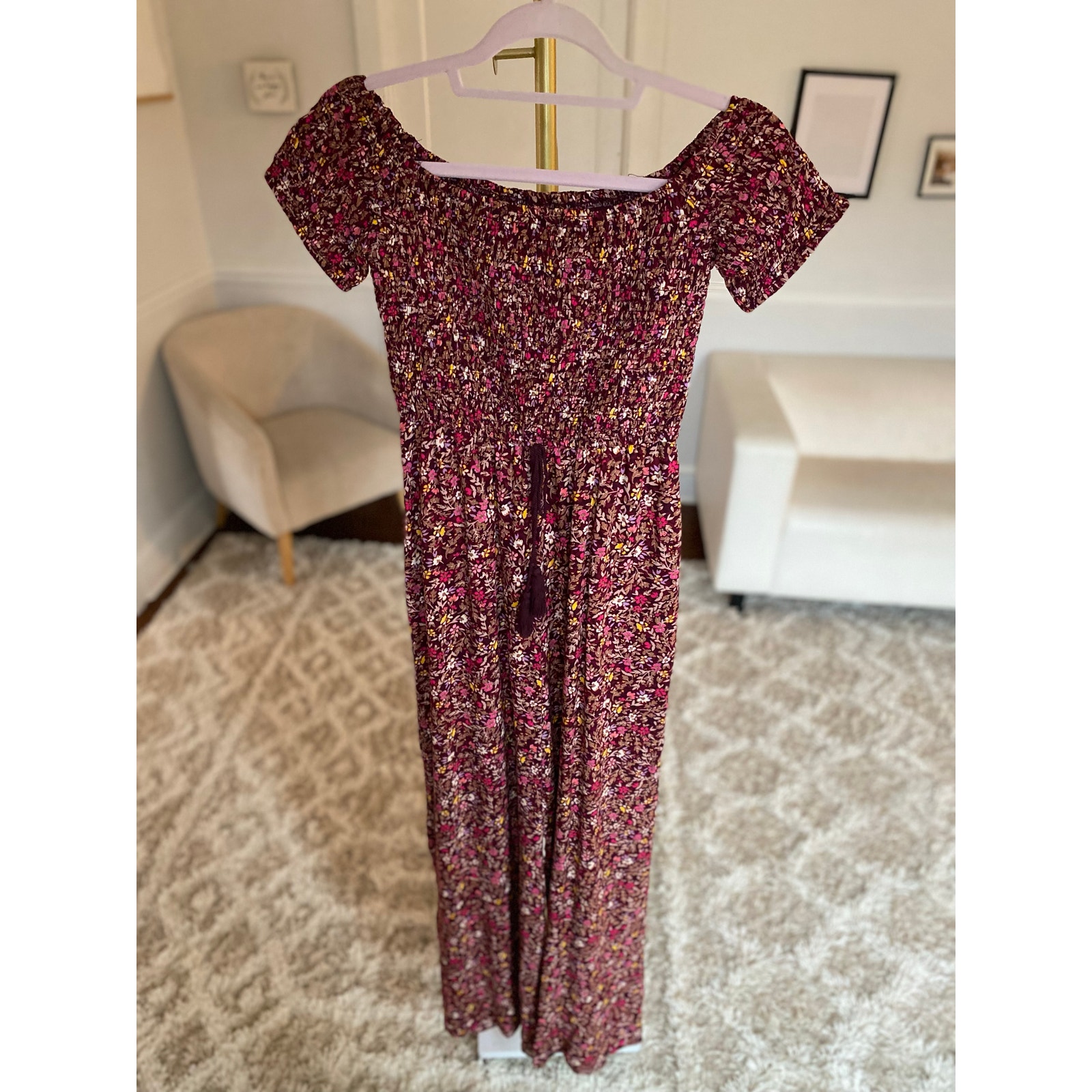 Cottagecore Smocked Romper Ditsy Floral Boho Romantic Feminine Jumpsuit Coquette