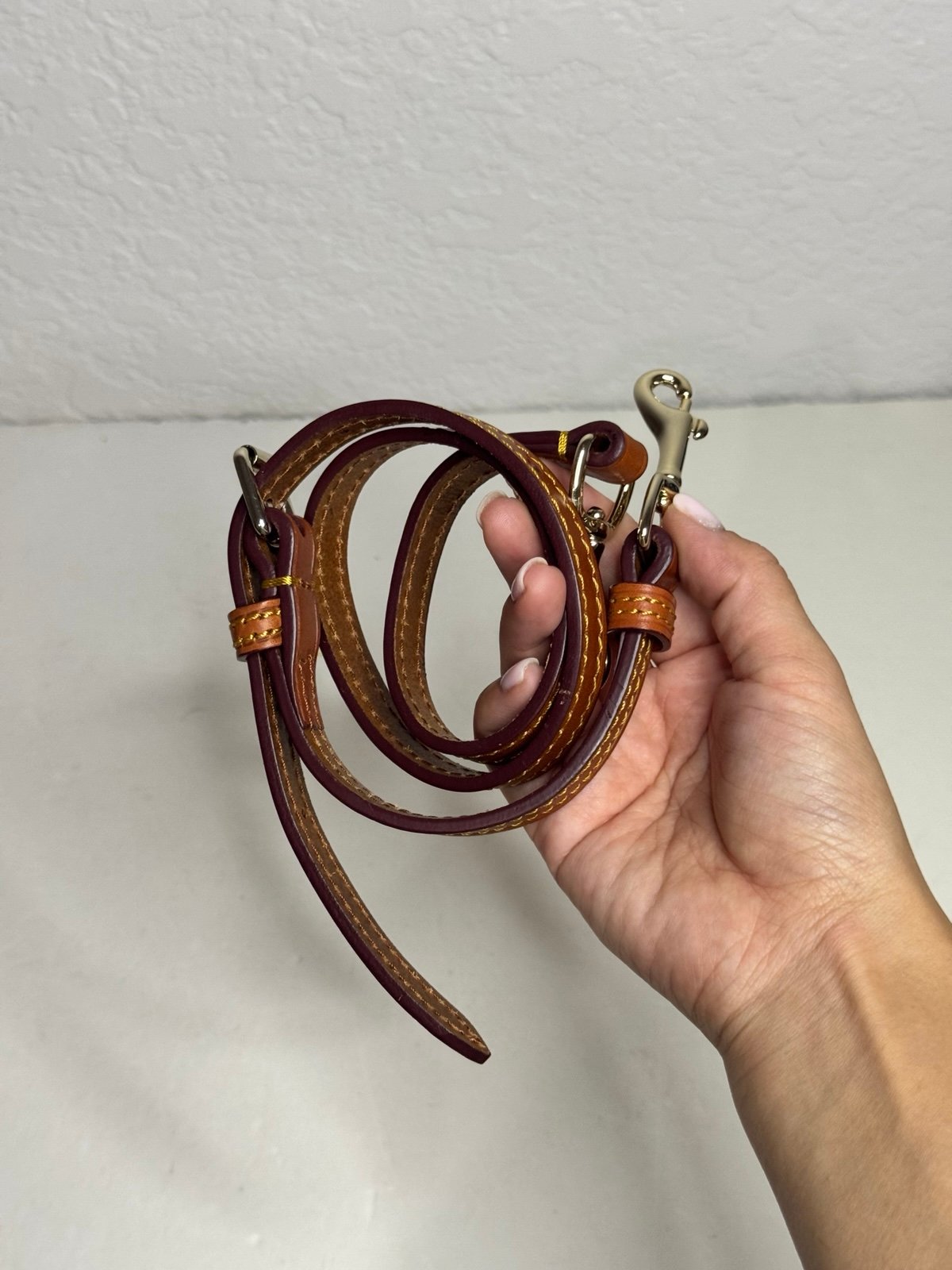Dooney & Bourke Tan Brown Leather Crossbody Strap