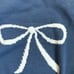 EDIKTED NAVY KNIT BOW CROPPED SWEATER SIZE XS/S XS S
