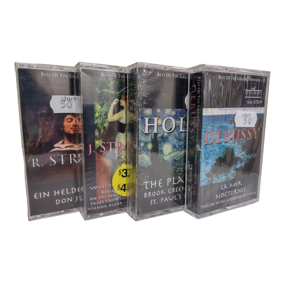 Classical Best Of Great Composers Strauss Debussy Holst Cassette Tape (Lot of 4)