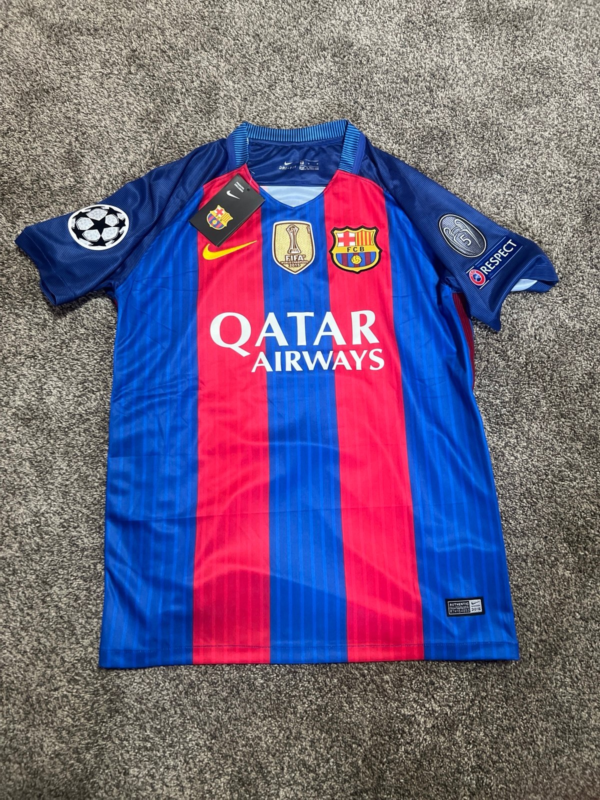 Barcelona 16/17 home champions league jersey