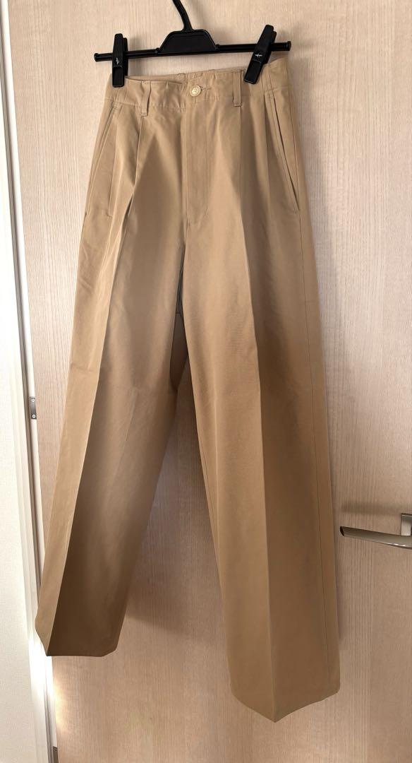 AURALEE WASHED FINX CHINO WIDE PANTS size 4
