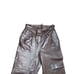 Vintage 80s Leather High Waisted Belted Pants Womens Size 40 EU Size M US Brown