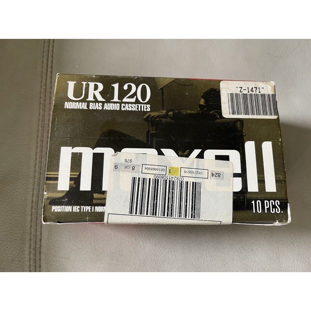 Maxell Audio Cassette Normal Bias UR120 10-Pack Blank Tapes NEW, Sealed