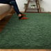 Super Soft Shaggy Rugs Fluffy Carpets, 4x6 ft, Dark Green Area Rug | SALE