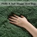 Super Soft Shaggy Rugs Fluffy Carpets, 4x6 ft, Dark Green Area Rug | SALE