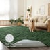 Super Soft Shaggy Rugs Fluffy Carpets, 4x6 ft, Dark Green Area Rug | SALE